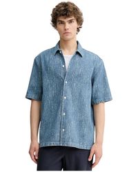 Samsøe & Samsøe - Overhemden ,Blauw ,Short Sleeve Shirts - Lyst