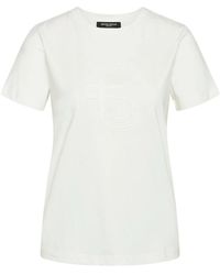 Bruuns Bazaar - Tops ,Wit ,Katoen Witte Tee Met Slim Motief - Lyst