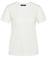 Bruuns Bazaar - Tops ,Wit ,Katoen Witte Tee Met Slim Motief - Lyst