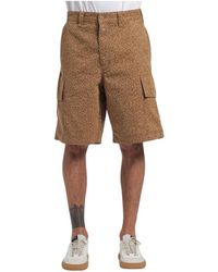 Closed - Animal Print Lange Been Cargo Shorts - Lyst