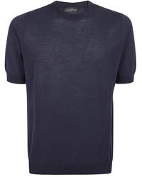 Ballantyne - Marineblau rundhals t-shirt,t-shirts,oliva rundhals t-shirt - Lyst