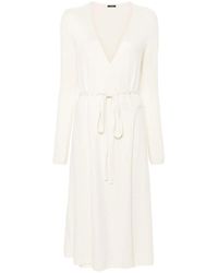 JOSEPH - Kleedjes ,Wit ,Linnen Witte Linnenmix Casual Midi Jurk - Lyst
