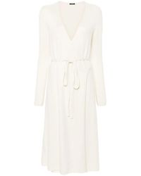 JOSEPH - Kleedjes ,Wit ,Linnen Witte Linnenmix Casual Midi Jurk - Lyst