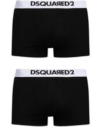 DSquared² - Ondergoed ,Zwart ,Katoen Bi-Pack Trunk - Lyst