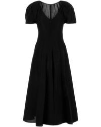 sachin and babi light blue dress Black sequin and bugle bead embroidered dress with sheer sleeves main image 0