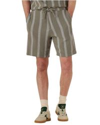 SELECTED - Grüne Gestreifte Shorts Für Herren - Lyst