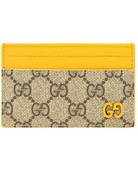 Gucci - Accessoires ,Leer Gg Emblem Card Case Met Polsband - Lyst