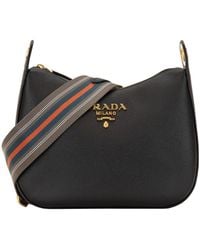 Prada - Leren Schoudertas - Lyst