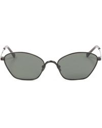 Kazar - Accessoires ,Zwart ,Zwarte Zonnebril Met Metalen Frame - Lyst