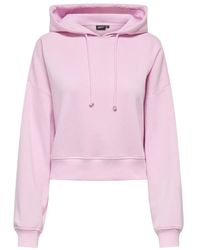 ONLY - Hoodies & Sweatvesten ,Roze ,Hoodies - Lyst
