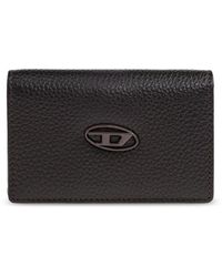 DIESEL - Accessoires ,Bruin ,Leer Hissu Evo Card Kaarthouder - Lyst
