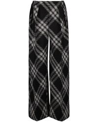 Burberry - Vintage Check Wollen Rechte Broek - Lyst