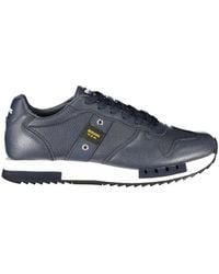 Blauer - Blaue Leder Herren Sneaker Urbaner Stil - Lyst