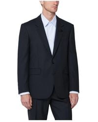 Lardini - Blauwe Wollen Jas - Lyst