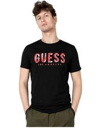 Guess - Klassisches rundhals t-shirt - Lyst