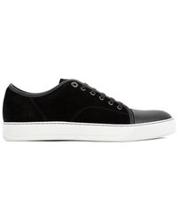 Lanvin - Schuhe Sneaker low FUR Veloursleder - Lyst