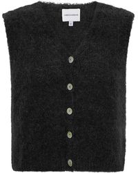 American Dreams - Truien & Vesten ,Zwart ,Wol Alpaca Wol Zwart Vest - Lyst
