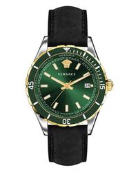 Versace - Orologio uomo svizzero hellenyium verde - Lyst