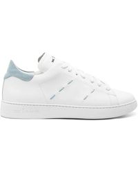 Kiton - Schoenen ,Wit ,Leer Witte Sneakers Met Decoratieve Stiksels - Lyst