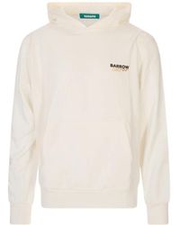 Barrow - Hoodies & Sweatvesten ,Wit ,Katoen Hoodie - Lyst