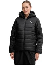 PUMA - Essentials Hooded Padded Jacket - Lyst