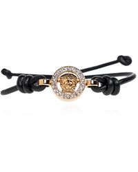 Versace - Medusa '95 Kristall Lederarmband - Lyst
