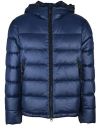 Peuterey - Jassen ,Blauw ,Donsjack Met Ritssluiting Zakken - Lyst