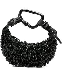 Innerraum - Zwarte Beaded Bum Bag Met Karabijnhaak - Lyst