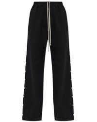 Rick Owens - Broeken ,Zwart ,Katoen Wide Pusher Pants - Lyst