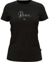 PUMA - Schwarze t-shirt und polo kollektion - Lyst