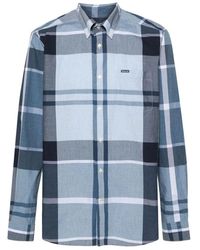 Barbour - Blaues harris maßgeschneidertes hemd - Lyst
