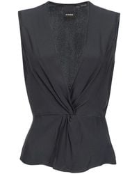 Pinko - Top crepe de chine con diseño elegante - Lyst