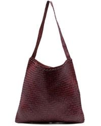 Dragon Diffusion - Bordeaux Leder Tote Tasche Mit Anhänger - Lyst