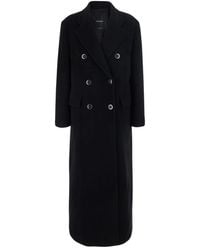 Pinko - Jassen ,Zwart ,Wol Double-Breasted Coat - Lyst