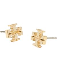 Tory Burch - Kleine Icon Emaille Stecker-Ohrringe - Lyst