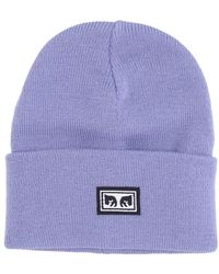 Obey - Accessoires ,Paars ,Digitale Violette Beanie Met Icon Eyes - Lyst