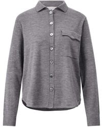 Hemisphere - Merinowoll-Strickjacke - Lyst