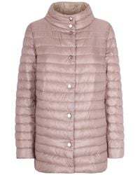 Herno - Jassen ,Roze ,Omkeerbare A-Lijn Jas - Lyst