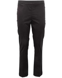 Twinset - Schwarze Hose Mit Seitlichem Reißverschluss - Lyst