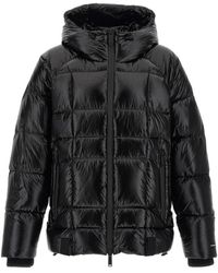 DSquared² - Jassen ,Zwart ,Zwart Gewatteerd Hoodie Met Rits - Lyst