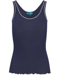 Tooche - Blauwe Mouwloze Top Voor - Lyst
