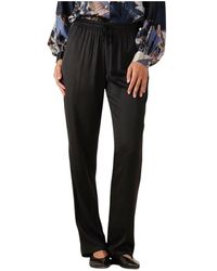 Resort Finest - Broeken ,Zwart ,Satijn Zwarte Satijnen Broek Voor Vrouwen - Lyst