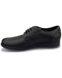 Mephisto - Zwarte Leren Veterschoen Voor - Lyst