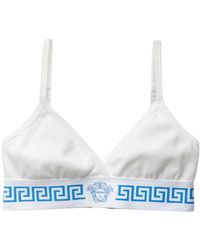 Versace - Cotton-Jersey Triangle Bralette - Lyst
