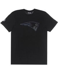 KTZ - Tops ,Zwart ,Katoen Nfl Outline Logo Tee Zwart - Lyst