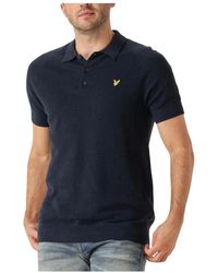 Lyle & Scott - Herren Leinenmischung Gestricktes Poloshirt - Lyst