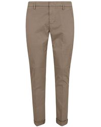 Dondup - Broeken ,Bruin ,Katoen Gaubert Slim-Fit Broek - Lyst