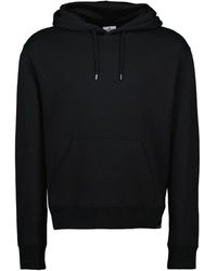 Courreges - Hoodies & Sweatvesten ,Zwart ,Katoen Hoodie Met Geborduurd Logo - Lyst