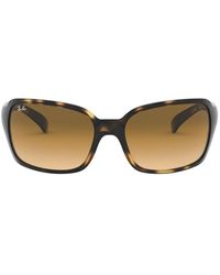 Ray-Ban - Eleganti occhiali da sole con montatura havana chiaro e lenti sfumate marroni - Lyst