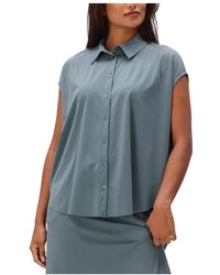 JAPANTKY - Overhemden ,Blauw ,Polyester Tsuba Blouse - Lyst